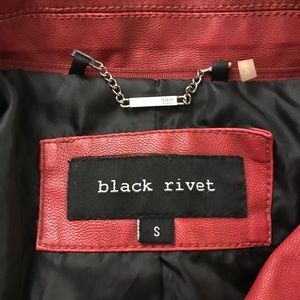 Beautiful red black rivet jacket size small